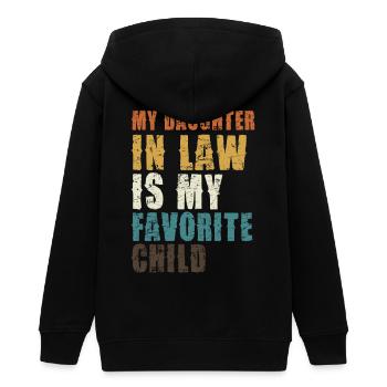 Schwiegertochter Lieblingskind Shirt - Teenager Organic Kapuzenjacke Mini Cultivator von Stanley/Stella - Schwarz - Hinten - AI Model Teenager Male light (155cm)