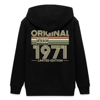 Original 77 Édition Limité Retro Hits - Veste à capuche ado bio Stanley/Stella - noir - Dos - AI Model Teenager Male light (155cm)