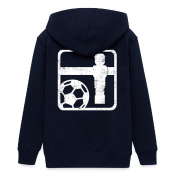 Tischfußball - Teenager Organic Kapuzenjacke Mini Cultivator von Stanley/Stella - Navy - Hinten - AI Model Teenager Male light (155cm)