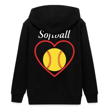 Softball Herz Sport - Teenager Organic Kapuzenjacke Mini Cultivator von Stanley/Stella - Schwarz - Hinten - AI Model Teenager Male light (155cm)