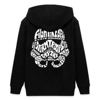 Star Wars Fight The Rebels Soldaten Helm Weiß - Teenager Organic Kapuzenjacke Mini Cultivator von Stanley/Stella - Schwarz - Hinten - AI Model Teenager Male light (155cm)