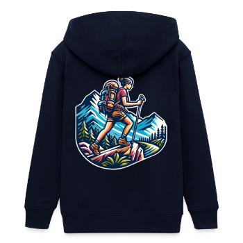 Grimpeur - Veste à capuche ado bio Stanley/Stella - marine - Dos - AI Model Teenager Male light (155cm)