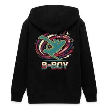 Breakdance B-Boy Hip Hop Streetdance - Veste à capuche ado bio Stanley/Stella - noir - Dos - AI Model Teenager Male light (155cm)