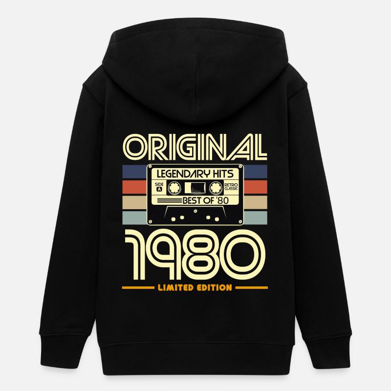 Original 1980 Edition limitée - Veste à capuche ado bio Stanley/Stella - noir