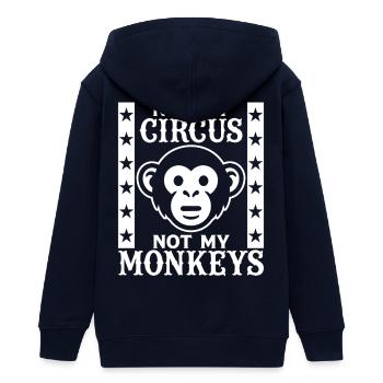 Nicht mein Zirkus, nicht meine Affen - Teenager Organic Kapuzenjacke Mini Cultivator von Stanley/Stella - Navy - Hinten - AI Model Teenager Male light (155cm)