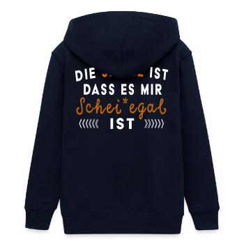 Ist mir Schei*egal Frecher Spruch Provokation Fun - Teenager Organic Kapuzenjacke Mini Cultivator von Stanley/Stella - Schwarz - Hinten - AI Model Teenager Male light (155cm)
