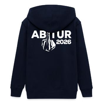 ABI 2026 Mittelfinger Abitur - Geschenk - Teenager Organic Kapuzenjacke Mini Cultivator von Stanley/Stella - Navy - Hinten - AI Model Teenager Male light (155cm)