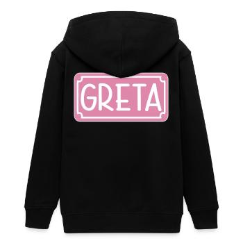 GRETA - Teenager Organic Kapuzenjacke Mini Cultivator von Stanley/Stella - Schwarz - Hinten - AI Model Teenager Male light (155cm)