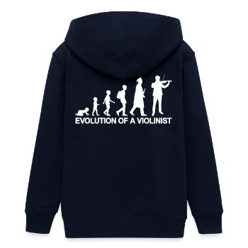 Entwicklung eines Violinist - Teenager Organic Kapuzenjacke Mini Cultivator von Stanley/Stella - Navy - Hinten - AI Model Teenager Male light (155cm)