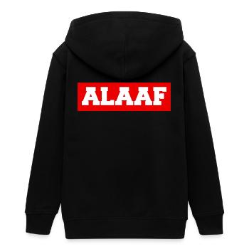 ALAAF - Teenager Organic Kapuzenjacke Mini Cultivator von Stanley/Stella - Schwarz - Hinten - AI Model Teenager Male light (155cm)