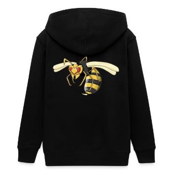 guêpe - Veste à capuche ado bio Stanley/Stella - noir - Dos - AI Model Teenager Male light (155cm)