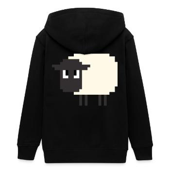 8 Bit Schaf - Teenager Organic Kapuzenjacke Mini Cultivator von Stanley/Stella - Schwarz - Hinten - AI Model Teenager Male light (155cm)