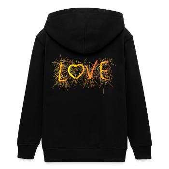 Neujahr Pyrotechnik Lover - Love Feuerwek Rakete - Teenager Organic Kapuzenjacke Mini Cultivator von Stanley/Stella - Schwarz - Hinten - AI Model Teenager Male light (155cm)