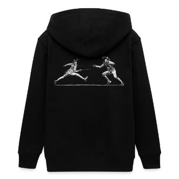 escrime - Veste à capuche ado bio Stanley/Stella - noir - Dos - AI Model Teenager Male light (155cm)
