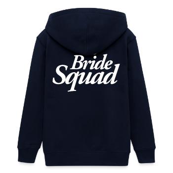 The Bride Squad - Teens Organic Zip-up Hoodie by Stanley/Stella - navy - Back - AI Model Teenager Male light (155cm)