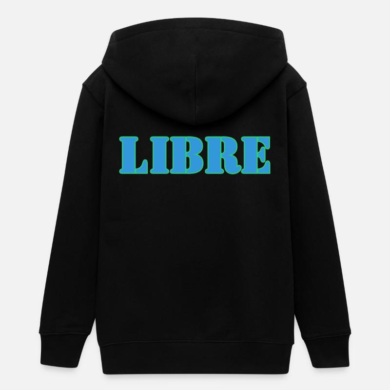 LIBRE - Veste à capuche ado bio Stanley/Stella - noir