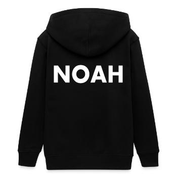 Noah - Teenager Organic Kapuzenjacke Mini Cultivator von Stanley/Stella - Schwarz - Hinten - AI Model Teenager Male light (155cm)