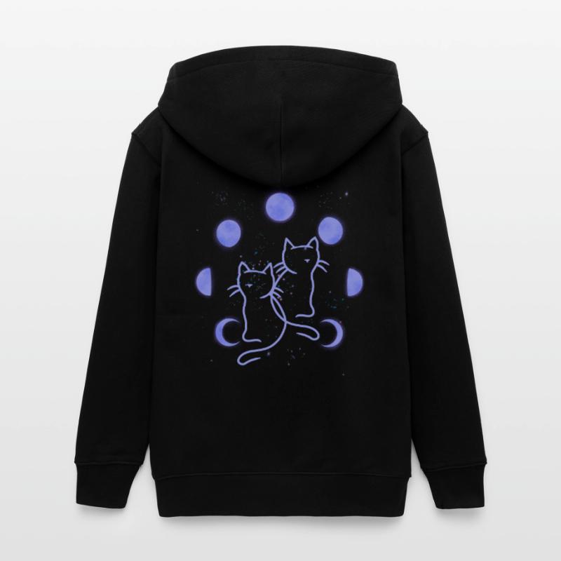 Chat Chats Phase de Lune Phases de Lune Univers Veste à capuche ado bio Stanley/Stella