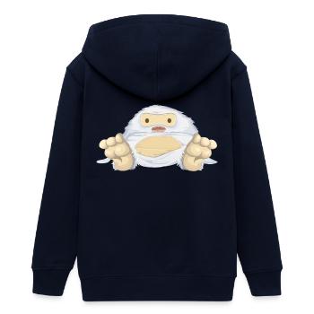 Yeti - Teenager Organic Kapuzenjacke Mini Cultivator von Stanley/Stella - Navy - Hinten - AI Model Teenager Male light (155cm)