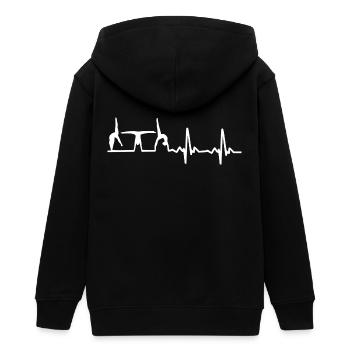 Gymnastik Turnen Turnerin Herzschlag Geschenk - Teenager Organic Kapuzenjacke Mini Cultivator von Stanley/Stella - Schwarz - Hinten - AI Model Teenager Male light (155cm)