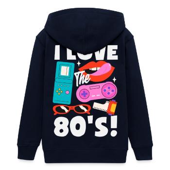 Retour rétro au design vintage des années 80 - Veste à capuche ado bio Stanley/Stella - marine - Dos - AI Model Teenager Male light (155cm)
