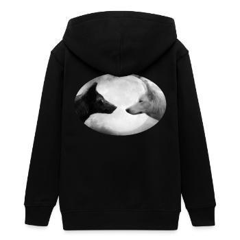 loup - Veste à capuche ado bio Stanley/Stella - noir - Dos - AI Model Teenager Male light (155cm)