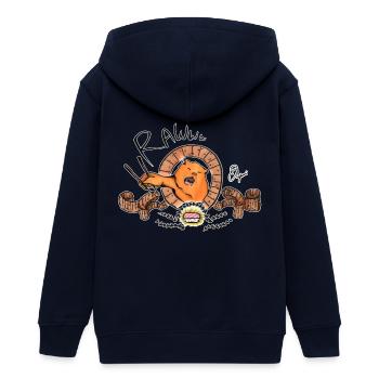 Sushi lover - Teens Organic Zip-up Hoodie by Stanley/Stella - navy - Back - AI Model Teenager Male light (155cm)