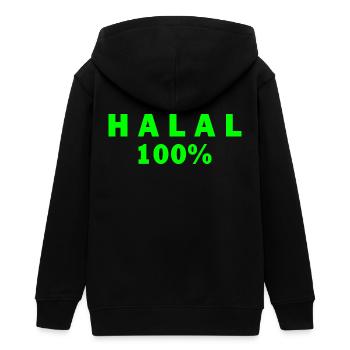 Halal - Teenager Organic Kapuzenjacke Mini Cultivator von Stanley/Stella - Schwarz - Hinten - AI Model Teenager Male light (155cm)