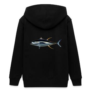 Thons rouges - Veste à capuche ado bio Stanley/Stella - noir - Dos - AI Model Teenager Male light (155cm)