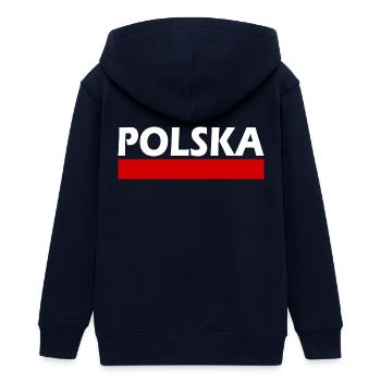 Polska - Teenager Organic Kapuzenjacke Mini Cultivator von Stanley/Stella - Navy - Hinten - AI Model Teenager Male light (155cm)