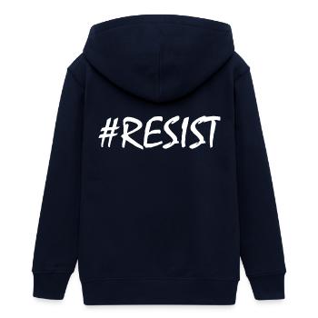 Resist - Teenager Organic Kapuzenjacke Mini Cultivator von Stanley/Stella - Navy - Hinten - AI Model Teenager Male light (155cm)