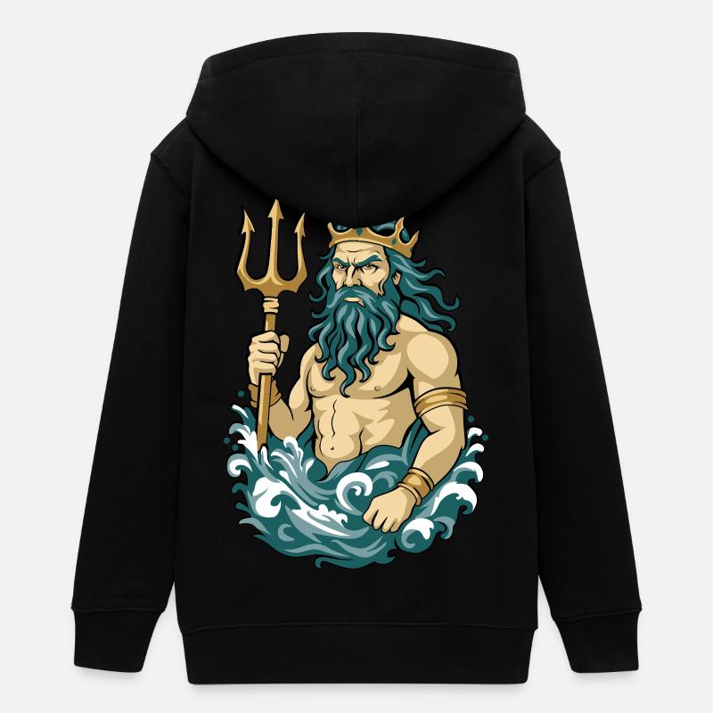 Poséidon - Veste à capuche ado bio Stanley/Stella - noir