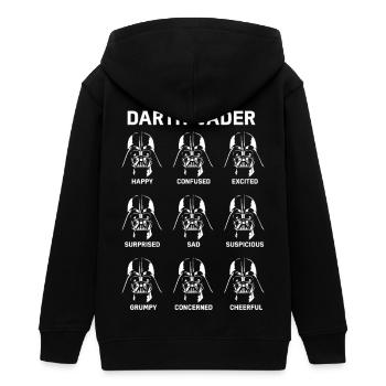 Star Wars Die Vielen Gesichter Von Darth Vader  - Teenager Organic Kapuzenjacke Mini Cultivator von Stanley/Stella - Schwarz - Hinten - AI Model Teenager Male light (155cm)