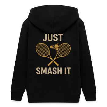 Einfach smashen! - Teenager Organic Kapuzenjacke Mini Cultivator von Stanley/Stella - Schwarz - Hinten - AI Model Teenager Male light (155cm)