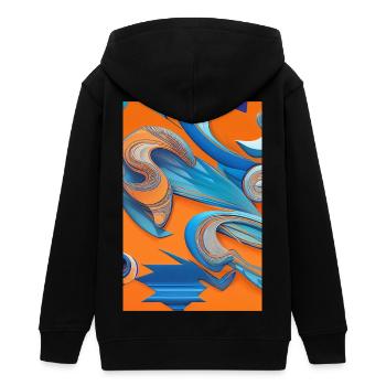 Abstrakte Kunst - Teenager Organic Kapuzenjacke Mini Cultivator von Stanley/Stella - Schwarz - Hinten - AI Model Teenager Male light (155cm)