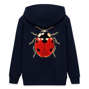 Marienkäfer Ladybug Insekten Bunt Süße Marienkäfer - Teenager Organic Kapuzenjacke Mini Cultivator von Stanley/Stella - Navy - Hinten - AI Model Teenager Male light (155cm)