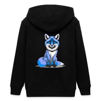 Fox Wisdom Wise Clever Foxes Clever Fairy Tale - Teens Organic Zip-up Hoodie by Stanley/Stella - black - Back - AI Model Teenager Male light (155cm)