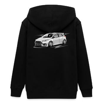 Focus MK3 RS sans pilote - Veste à capuche ado bio Stanley/Stella - noir - Dos - AI Model Teenager Male light (155cm)