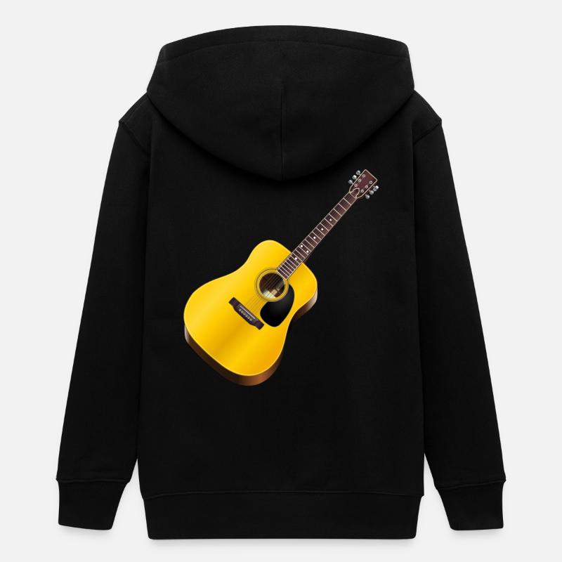 Guitare - Veste à capuche ado bio Stanley/Stella - noir