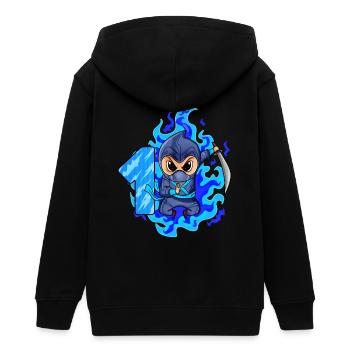1er anniversaire garçon ninja 1 an - Veste à capuche ado bio Stanley/Stella - noir - Dos - AI Model Teenager Male light (155cm)