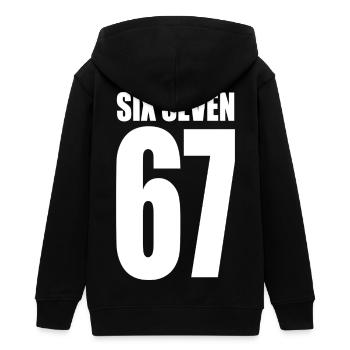 67 - six seven sixseven meme viral - Teenager Organic Kapuzenjacke Mini Cultivator von Stanley/Stella - Schwarz - Hinten - AI Model Teenager Male light (155cm)