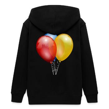 Ballons - Teenager Organic Kapuzenjacke Mini Cultivator von Stanley/Stella - Schwarz - Hinten - AI Model Teenager Male light (155cm)