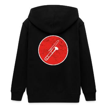 Geschenk trombone posaune trompete - Teenager Organic Kapuzenjacke Mini Cultivator von Stanley/Stella - Schwarz - Hinten - AI Model Teenager Male light (155cm)
