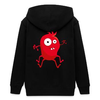 Red Monster - Teens Organic Zip-up Hoodie by Stanley/Stella - black - Back - AI Model Teenager Male light (155cm)