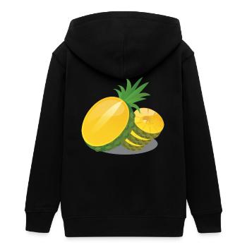 Ananas in Scheiben - Teenager Organic Kapuzenjacke Mini Cultivator von Stanley/Stella - Schwarz - Hinten - AI Model Teenager Male light (155cm)