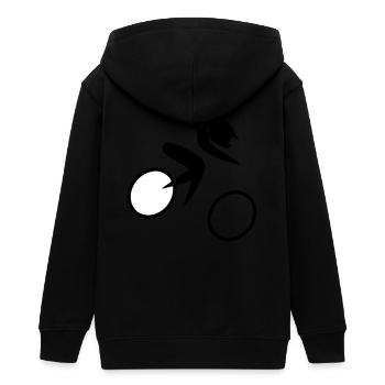 Gelände Fahrradrennen - Teenager Organic Kapuzenjacke Mini Cultivator von Stanley/Stella - Schwarz - Hinten - AI Model Teenager Male light (155cm)