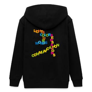 communication - Veste à capuche ado bio Stanley/Stella - noir - Dos - AI Model Teenager Male light (155cm)