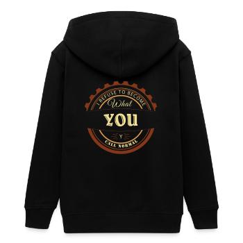 individuel sort jeu de mot cadeau super cool - Veste à capuche ado bio Stanley/Stella - noir - Dos - AI Model Teenager Male light (155cm)