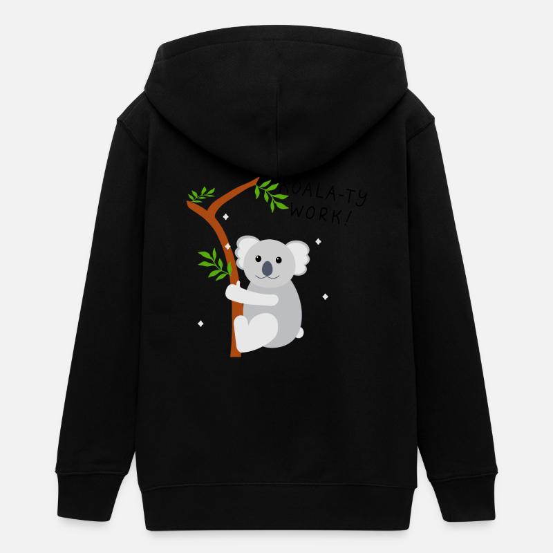 koala - Veste à capuche ado bio Stanley/Stella - noir