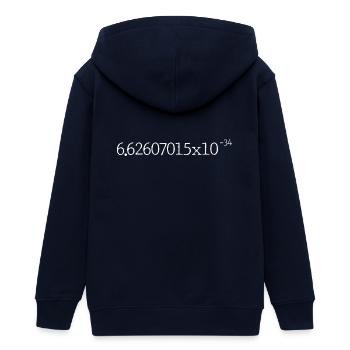 Constante de Planck Quantum d’action de Planck - Veste à capuche ado bio Stanley/Stella - marine - Dos - AI Model Teenager Male light (155cm)